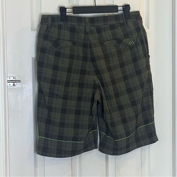 Lululemon Men's Kahuna Casual Golf Bermuda Walking Shorts Size 34 Green Plaid - Picture 3 of 8
